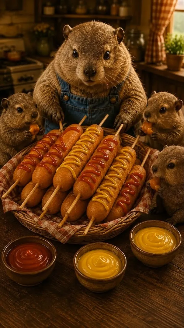 Chef Chubbs presenting Corn Dogs